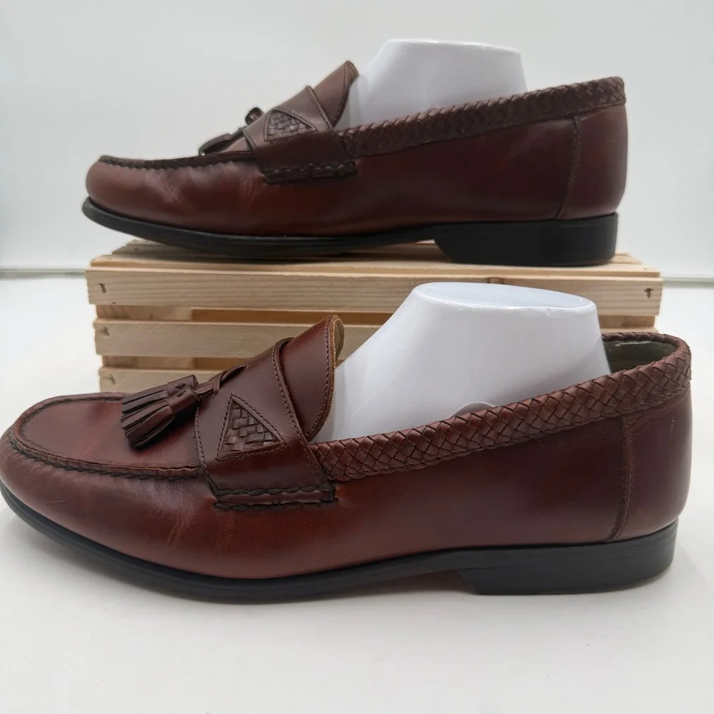Johnston & Murphy Tassel Loafers Brown Mens 11.5M
